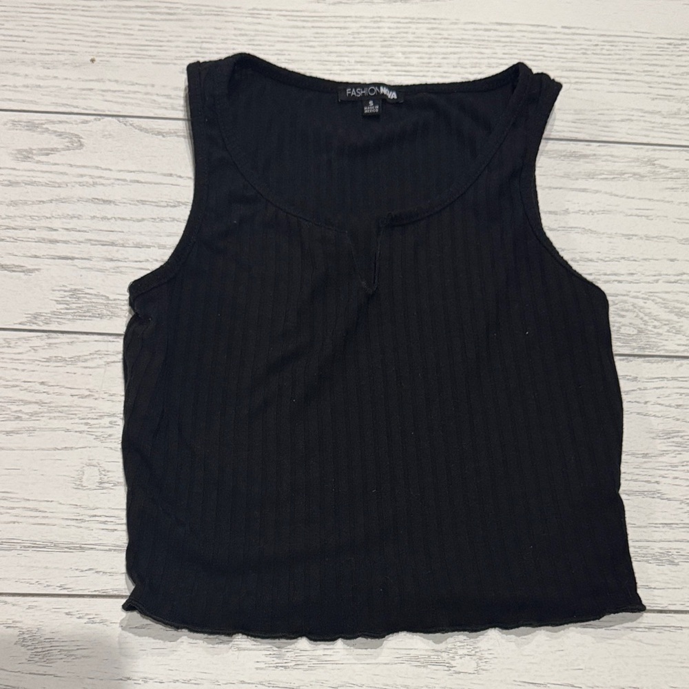 Fashion Nova Classic Black Tank Top